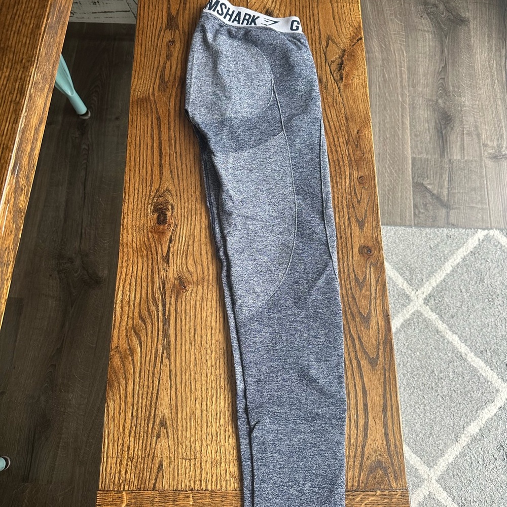 Gymshark retro navy and light blue leggings